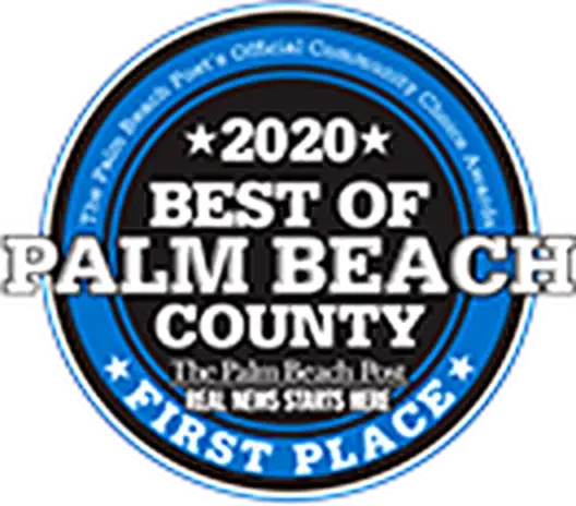 Best of Palm Beach County 2020 first place winner badge